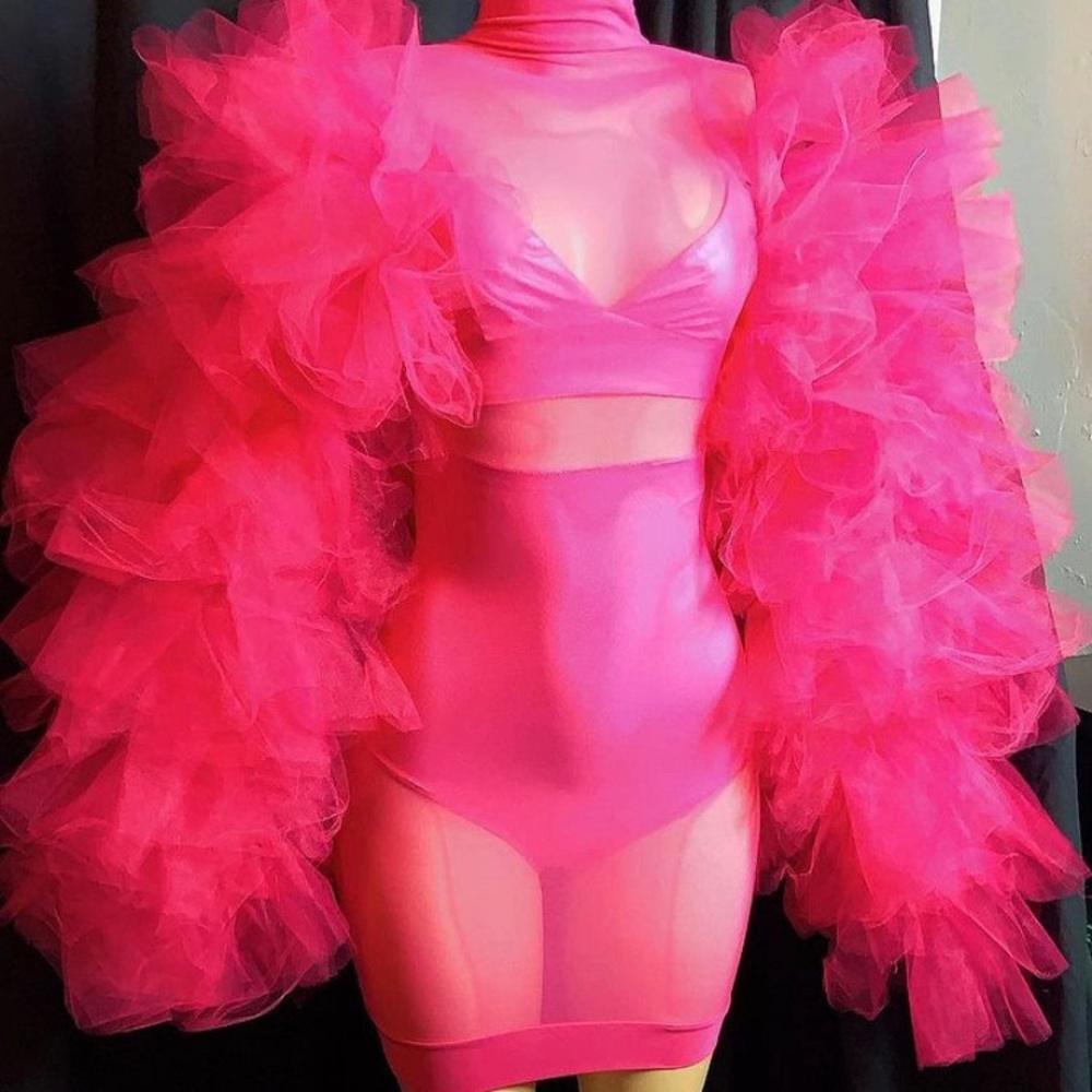 Tulle Dress - Fuchsia